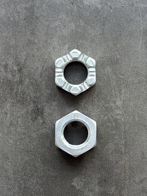 Гайка корончатая, прорезная низкая М20 ГОСТ 5919-73, покрытие цинк