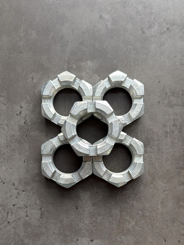 Гайка корончатая, прорезная низкая М30 ГОСТ 5919-73, покрытие цинк