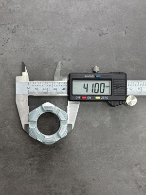 Гайка корончатая, прорезная низкая М27х1,5 ГОСТ 5933-73