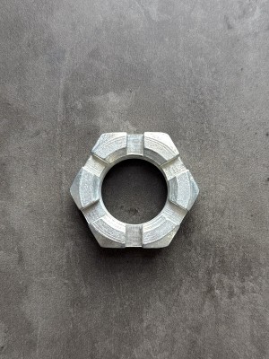 Гайка корончатая, прорезная низкая М30х2 ГОСТ 5919-73, класс прочности 8, покрытие цинк