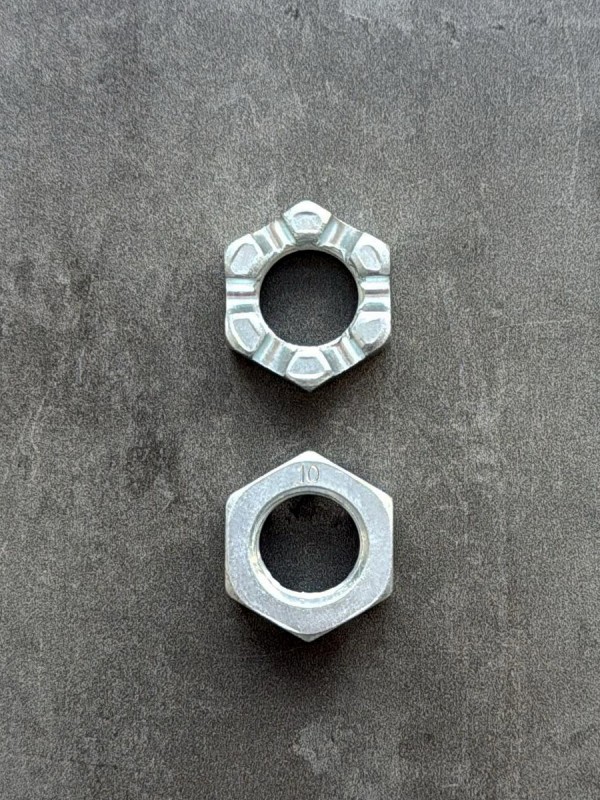 Гайка корончатая, прорезная низкая М20х1,5 ГОСТ 5933-73