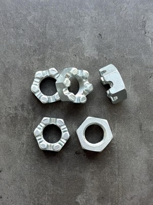 Гайка корончатая, прорезная низкая М18х1,5 ГОСТ 5933-73