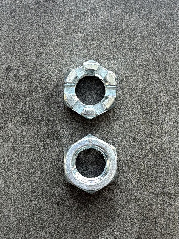 Гайка корончатая, прорезная низкая М16 ГОСТ 5919-73 класс прочности 10, покрытие цинк