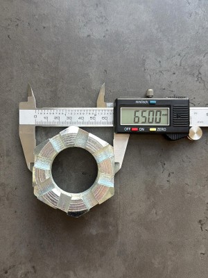 Гайка корончатая, прорезная низкая М42 ГОСТ 5919-73, покрытие цинк